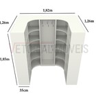 Closet Modulado Armário Colmeia Cabideiro Roupa Expositor M5