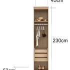 Closet Modulado Com Gavetas 45 Cm Mdf Lotus Belmax Carvalho