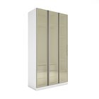 Closet Modulado Completo com Cabideiro Gaveteiro Nicho e Porta Dobradiça Reflecta Branco 236x120,7x54,5cm Prime Luciane