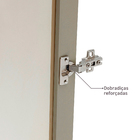 Closet Modulado Completo com Cabideiro Gaveteiro Nicho e Porta Dobradiça Reflecta Branco 236x120,7x54,5cm Prime Luciane