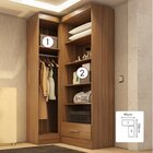 Closet Modulado De Canto 2 Peças 1 Gaveta Smart Plus Cinamomo