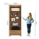 Closet Modulado De Canto 2 Peças 1 Gaveta Smart Plus Cinamomo