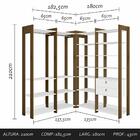 Closet Modulado Elora Ma1110 C/prateleiras Branco/ Cedro - Mo