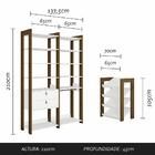 Closet Modulado Elora Ma710 C/ Sapateira Branco/ Cedro - Move