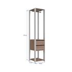Closet Modulado Guarda Roupa Roupeiro Quarto Casal 2 Gavetas