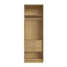 Closet Modulado Infinity 3 Gavetas 5 Prateleiras Savana - Gen