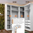 Closet Modulado Safira 009 Clic Moveis