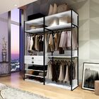 Closet Modulado Sanfer 2 Gav 3 Cabideiro - Preto/branco