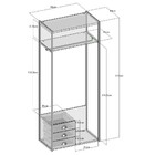 Closet Modulado Sanfer 5 Gav 5 Cab - Preto/branco