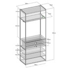 Closet Modulado Sanfer 5 Prat 2 Gav - Dourado/rose