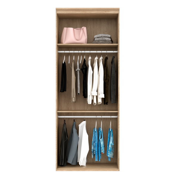 Closet Modulado Sem Portas com Cabideiros 90 Cm Mdf Lotus Bel