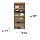 Closet Modulado Sem Portas com Prateleiras 70 Cm Mdf Lotus Be