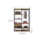 Closet Modulado Solteiro 1 Gaveta 10 Prateleiras Qatar Rv Móv