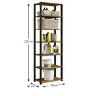 Closet Modular 6 Prateleiras Carvalho Dakar/cinza Vulcano - M