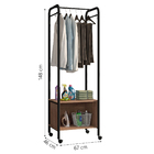 Closet Módulo Guarda Roupas Aberto Solteiro E Arara Multiuso