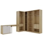 Closet Para Quarto De Casal 100% Mdf 6 Módulos Com Escrivanin