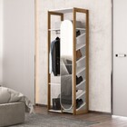 Closet Sapateira Cali 1 Porta 10 Prateleiras Branco/ Aveiro C