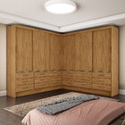 Closet Sevilha 6 Portas Casal Duplo 18 Gavetas Carioca Moveis