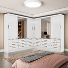 Closet Sevilha 6 Portas Casal Duplo Plus 18 Gavetas Carioca M