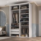 Closet Solteiro 100% Mdf 139,5cm 2 Gavetas Moutier Branco
