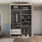Closet Solteiro 100% Mdf 139,5cm 2 Gavetas Moutier Branco