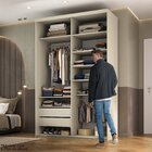 Closet Solteiro 100% Mdf 139,5cm 2 Gavetas Moutier Panna