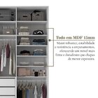 Closet Solteiro 100% Mdf 139cm Com 1 Porta Espelho 3 Gavetas