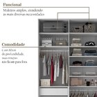 Closet Solteiro 100% Mdf Bp 139,5cm 3 Gavetas Sion Branco