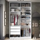 Closet Solteiro 100% Mdf Bp 139,5cm 3 Gavetas Sion Branco