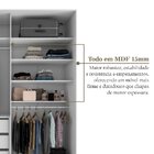 Closet Solteiro 100% Mdf Bp 159,5cm 3 Gavetas Monreale Preto