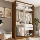 Closet Solteiro Sem Portas 2 Gavetas Júlia Yescasa Freijó