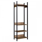 Closet Solteiro Tech Mel/preto Te6040 - Delmarco