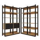 Closet Wood Preto Organização Elegante Com Módulo Prateleira
