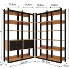 Closet Wood Preto Organização Elegante Com Módulo Prateleira