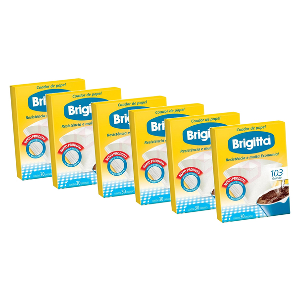 Coador De Café De Papel Filtro Brigitta N103 Kit 6