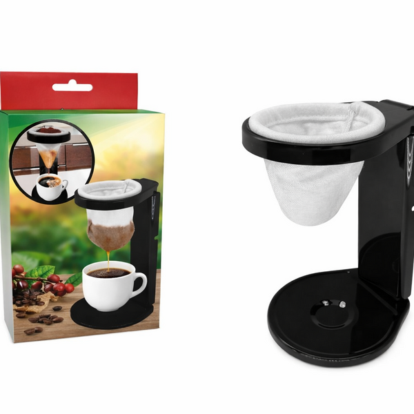 Coador De Café Em Pano 17cm Com Suporte Dobrável Para Café Tr