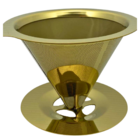 Coador Filtro Para Café Reutilizável Inox Dourado Fineza