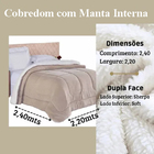Coberdom Cobredom Manta Casal Queen Dupla Face Cobertor Cor 07