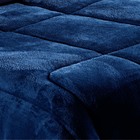 Coberdrom Allure Queen Dupla Face Manta Plush + Malha - Azul