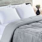 Coberdrom Allure Queen Dupla Face Manta Plush + Malha - Cinza