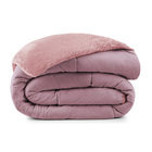 Coberdrom Allure Queen Dupla Face Manta Plush + Malha - Rosa