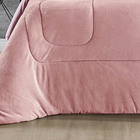 Coberdrom Allure Queen Dupla Face Manta Plush + Malha - Rosa