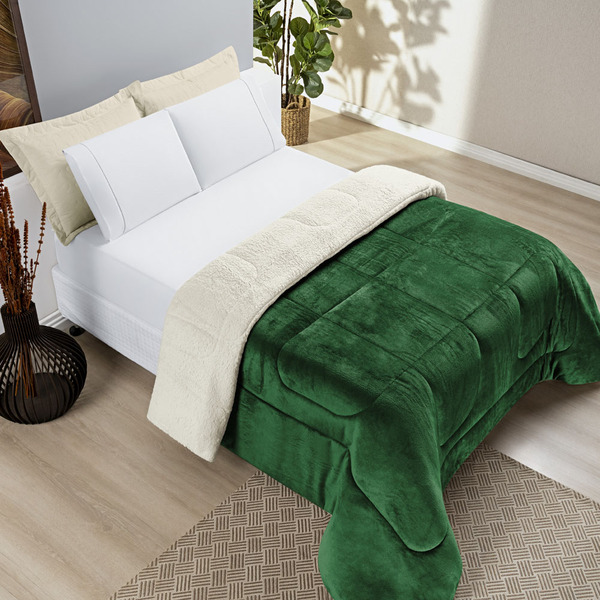 Coberdrom Apollo King Sherpa Pele De Carneiro + Manta Flannel