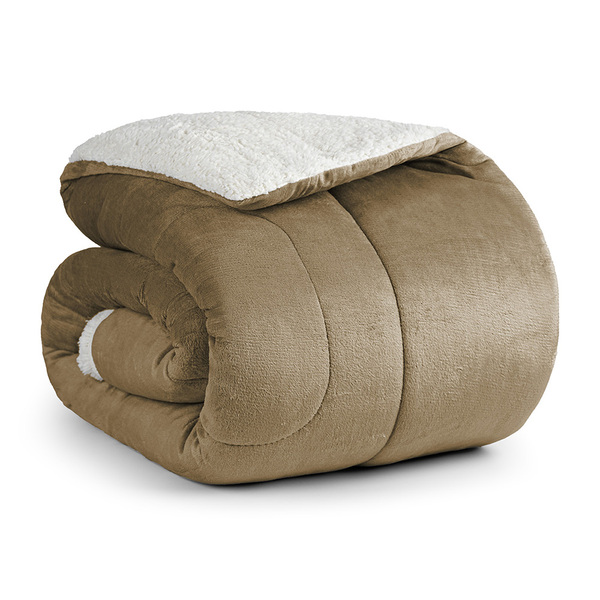 Coberdrom Apollo Queen Sherpa Pele De Carneiro Manta Flannel