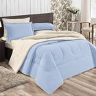 Coberdrom Atlanta Queen Sherpa Azul Claro