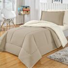 Coberdrom Atlanta Solteiro Sherpa Cáqui