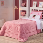 Coberdrom Bailarina Rosê Solteiro 02 Peças - Dupla Face Manta