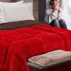 Coberdrom Casal Dupla Face Casa Dona Vermelho