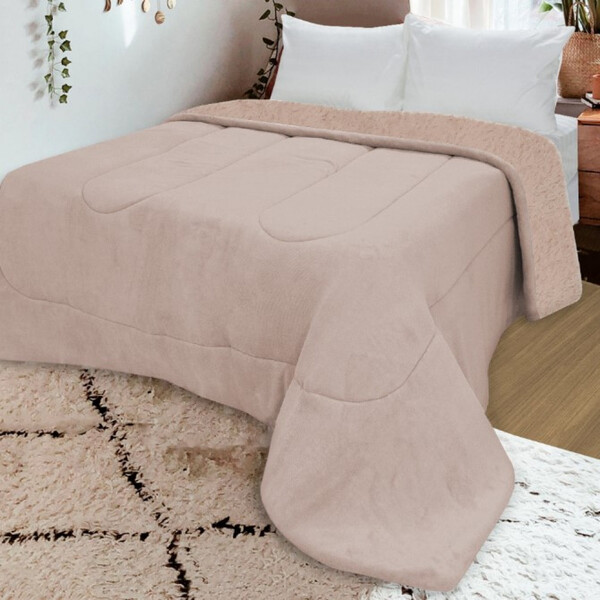 Coberdrom Casal Edredom Dupla-face Soft Aveludado E Sherpa Ti