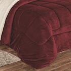 Coberdrom Casal King E Manta 1 Peça Vinho